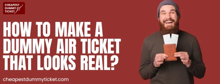 How to Make a Dummy Air Ticket That Looks Real
