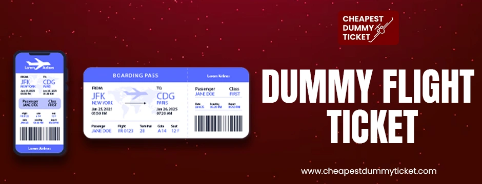dummy flight ticket