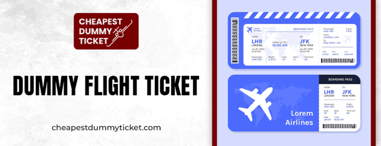 dummy flight ticket