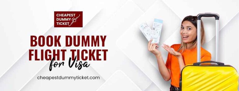 book dummy flight ticket for visa