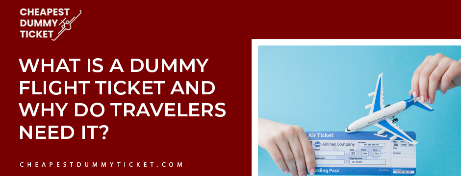 dummy flight ticket