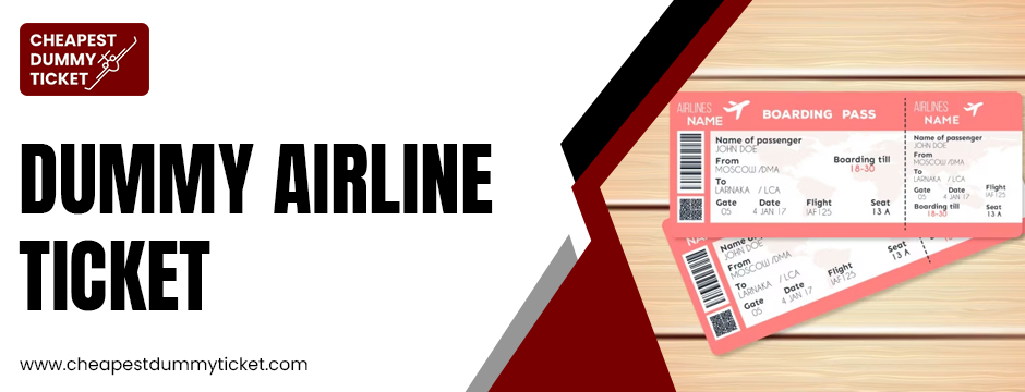 Dummy Airline ticket
