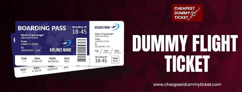 Dummy Flight Ticket