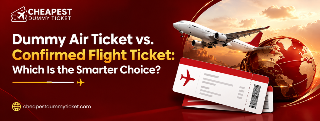 Dummy air ticket for visa